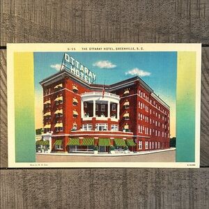 Vintage Linen Postcard of Ottaray Hotel South Carolina